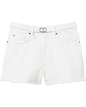 Twinset Belted Shorts - White