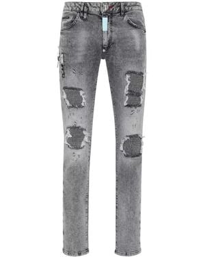 Philipp Plein Belt-Loop Jeans - Grey