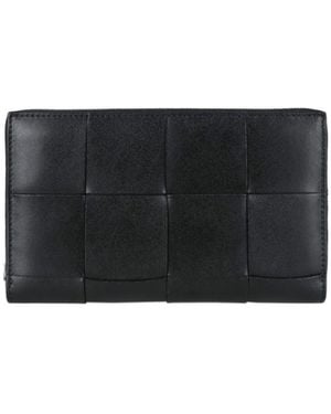 Bottega Veneta Zip Wallet - Black