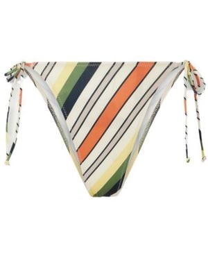 Jean Paul Gaultier Vintage Striped Bikini Bottoms - White