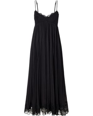 Zimmermann Lace-Trim Pleated Dress - Black
