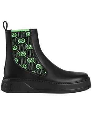 Gucci Gg Supreme Slip-On Ankle Boots - Green