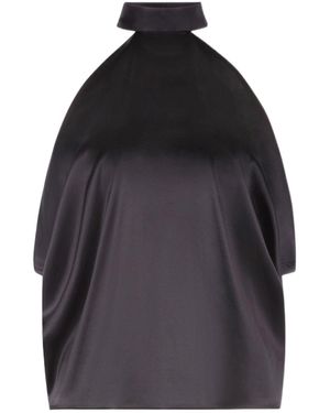 Nina Ricci Halterneck Satin Blouse - Grey