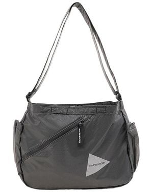 and wander Logo Detail Shoulder Bag - Black