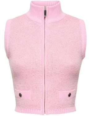 Alessandra Rich Knit Vest - Pink