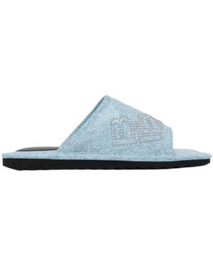 BY FAR Ari Rivet Sandals - Blue