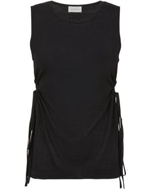 P.A.R.O.S.H. Side-Tie Top - Black
