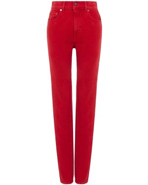 Chloé Chloé Mid-Rise Straight-Leg Trousers - Red