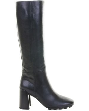 Hogan Block-Heel Knee-High Boots - Black