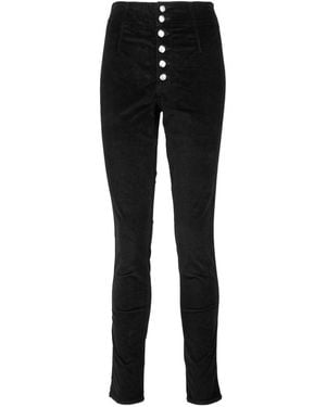 Veronica Beard Multi-Button Denim Pants - Black