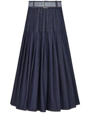 Dior Denim Couture Mid-Length Skirt - Blue
