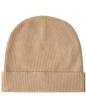 Brunello Cucinelli Turn-Up Knit Hat - Natural