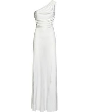 Alberta Ferretti One-Shoulder Gown - White