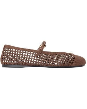 Prada Crochet Ballet Shoes - Brown