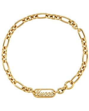 Gucci Logo Chain Necklace - Metallic