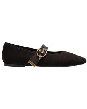 Burberry Mary Jane Flats - Black