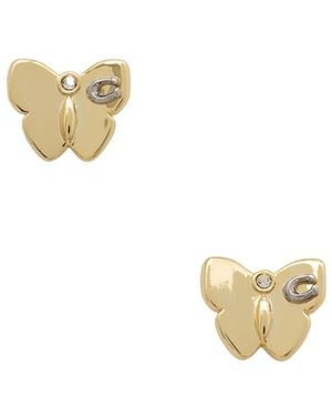 COACH Butterfly Earrings - Metallic