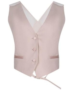 Dondup Crisscross Back Vest Jacket - Pink
