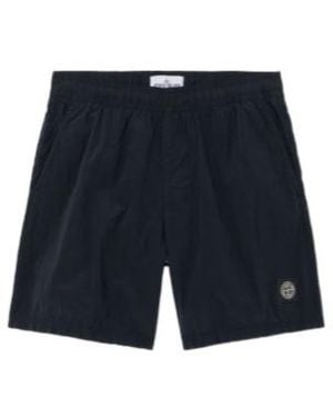 Stone Island Regular-Fit Swim Shorts With Pockets And Mesh Lining - Blue