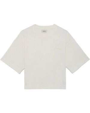 Autry Crewneck Cropped T-Shirt - White