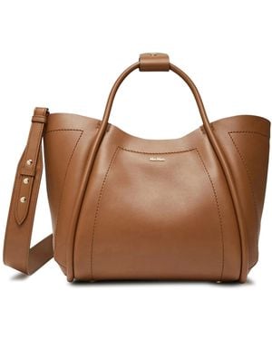 Max Mara Logo Shoulder Bag - Brown