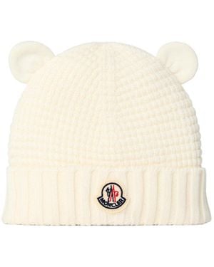 Moncler Simple Bear Hat - Natural