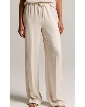 Vince Drawstring Wide-Leg Track Trousers - Natural