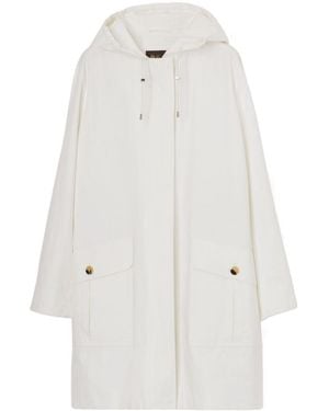 Loro Piana Hooded Long-Sleeved Casual Jacket - White