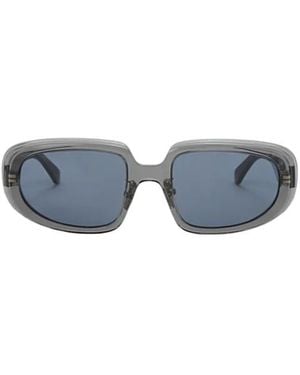 Loewe Mini Anagram Steps Rectangular Sunglasses - Blue