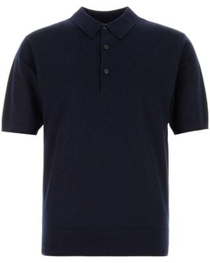 Dries Van Noten Short-Sleeved Buttoned Polo Shirt - Blue