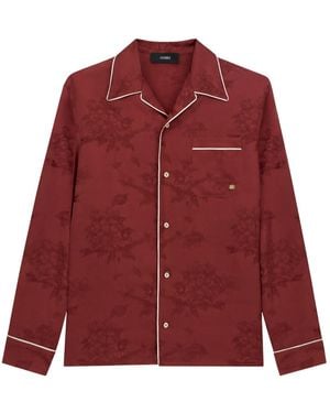 Amiri Floral Jacquard Pyjama Shirt - Red