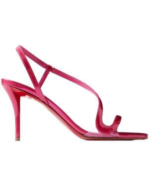 Christian Louboutin Patent-Leather Sandals - Pink