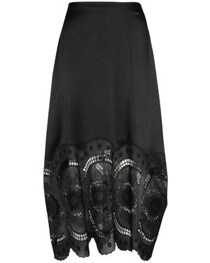 Stella McCartney Mid-Length Satin Skirt - Black