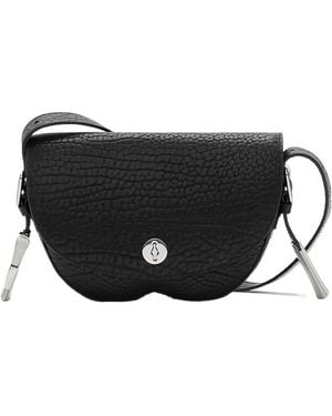 Burberry Chess Foldover-Top Satchel Bag - Black
