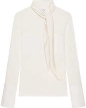 Courreges Scarf-Collar Shirt - White