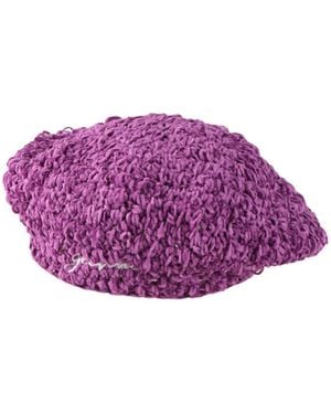 Ganni Solid Color Hats - Purple