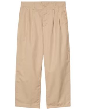 Carhartt Pleated Chino Trousers - Natural