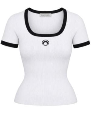 Marine Serre Jersey T-Shirt - White
