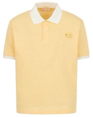 Marni Jacquard Motif Interlock Polo Shirt - Yellow