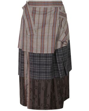 Vivienne Westwood Meghan Layered Midi Skirt - Grey