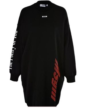 MSGM Long-Sleeved Knee-Length Sweater - Black