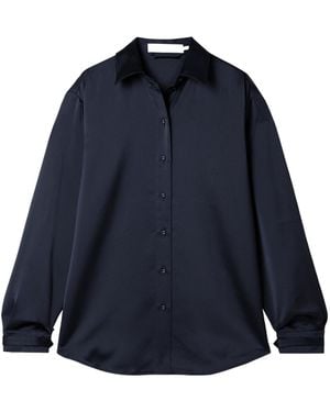 Proenza Schouler Silky Satin Shirts - Blue