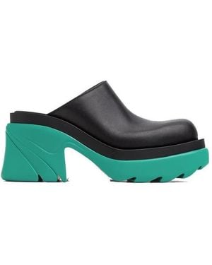Bottega Veneta Flash Platform Mules - Green