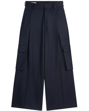 Dries Van Noten Wide-Leg Casual Trousers - Blue