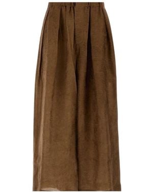 Uma Wang Wide-Leg Casual Pants - Brown