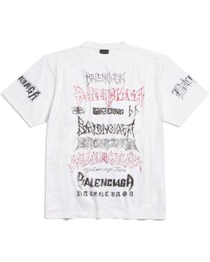 【BALENCIAGA】ホワイト DIY l Tシャツ Balenciaga White DIY Metal T-Shirt Balenciaga