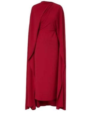 ROKSANDA Neolitsea Shawl Crepe Cocktail Dress - Red