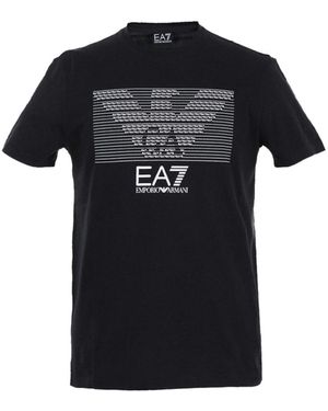 EA7 Round-Necked Logo T-Shirt - Black