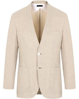 Brioni Linen, Wool And Silk Jardigan - Natural