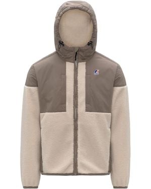 K-Way Samson 4.0 Fleece Hooded Jacket - Natural